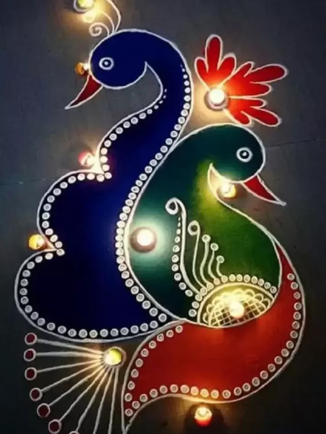 diya rangoli designs