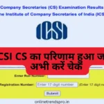 ICSI CS Results 2024 DATE