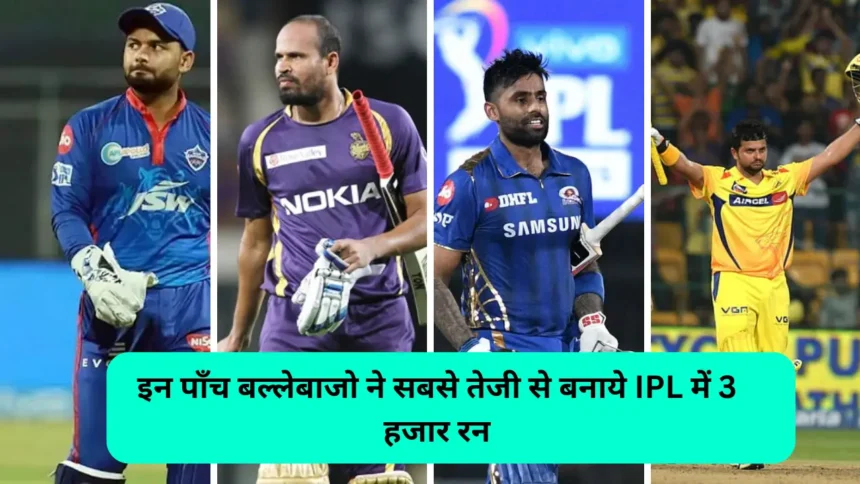 इन पाँच बल्लेबाजो ने सबसे तेजी से बनाये IPL में 3