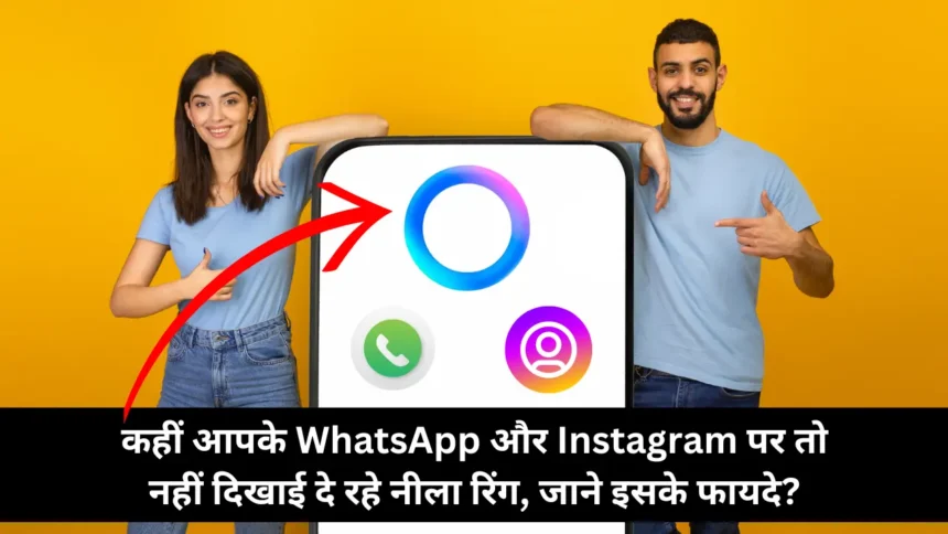 WhatsApp Instagram Blue Circle