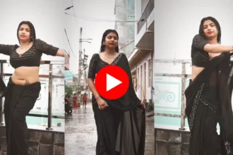 Indian Bhabhi in Black Saree