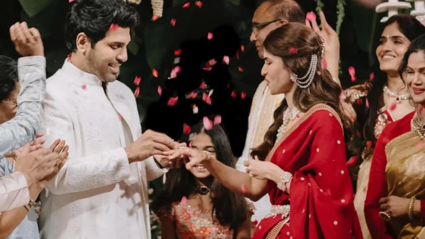 Allu Sirish and Nayanika engagement ceremony